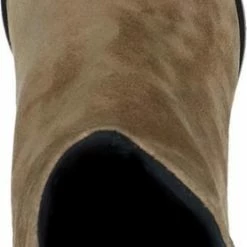 Manfield - Dames - Beige Suède Enkellaarsjes Met Hak - Maat 38 -dames-schoenen Verkoop 278x840 4