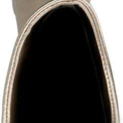 Manfield - Dames - Goudkleurige Leren Hoge Laarzen Met Hak - Maat 38 -dames-schoenen Verkoop 300x840 1