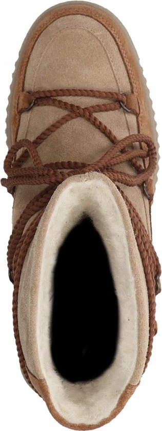 Manfield - Dames - Cognac Snow Boots Met Bont - Maat 39 6 Manfield - Dames - Cognac Snow Boots Met Bont - Maat 39 - Afbeelding 6
