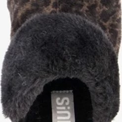 Thu!s Dames Pantoffels Met Luipaardprint - Bruin - Maat 39 - Sloffen -dames-schoenen Verkoop 326x840 7