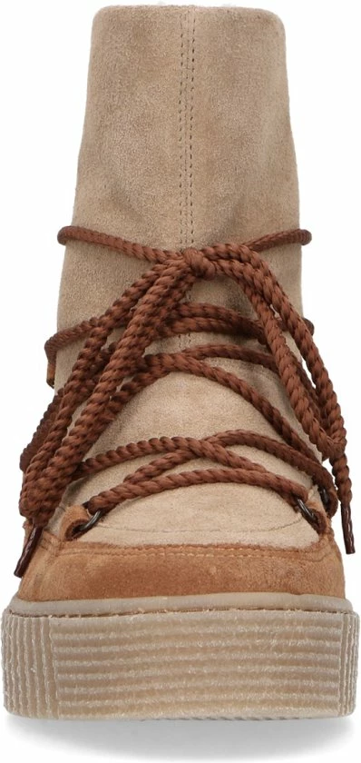 Manfield - Dames - Cognac Snow Boots Met Bont - Maat 39 3 Manfield - Dames - Cognac Snow Boots Met Bont - Maat 39 - Afbeelding 3