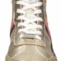 Shabbies Amsterdam Shabbies 102020094 Hoge Sneakers - Leren Sneaker - Dames - Goud - Maat 41 -dames-schoenen Verkoop 452x840 6