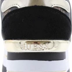 GUESS Harinna Dames Sneakers - Zwart/Bruin - Maat 40 -dames-schoenen Verkoop 466x840