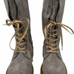 La Pèra Grijze Plateaulaars Suède Vrouwen Hoge Veterboots Grijs Dames - Maat 37 -dames-schoenen Verkoop 525x840 1