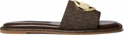 Michael Kors Hayworth Slide Dames Slippers - Bruin - Maat 41