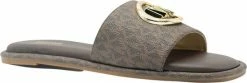 Michael Kors Hayworth Slide Dames Slippers - Bruin - Maat 41 -dames-schoenen Verkoop 550x184 3