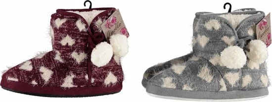 Apollo Pantoffels Dames - Sloffen - Pantoffels - Sloffen Dames - Hoog - Patroon - Hartjes - Bordeaux Rood - Maat 41/42 4 Apollo Pantoffels Dames - Sloffen - Pantoffels - Sloffen Dames - Hoog - Patroon - Hartjes - Bordeaux Rood - Maat 41/42 - Afbeelding 4