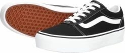 Vans Ward Platform Canvas Dames Sneakers - Black/White - Maat 42 -dames-schoenen Verkoop 550x237 6
