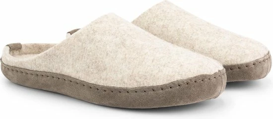 Travelin' Get-Home Dames Slip-On Sloffen - Wollen Pantoffels - Suede Zool - Zand Beige - Maat 38 3 Travelin' Get-Home Dames Slip-On Sloffen - Wollen Pantoffels - Suede Zool - Zand Beige - Maat 38 - Afbeelding 3