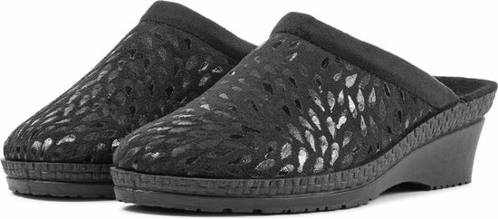 Rohde Pantoffels Dames Sloffen / Instappers - Canvas - Harde Zool - Dichte Hiel - 2456 - Zwart - Maat 39 5 Rohde Pantoffels Dames Sloffen / Instappers - Canvas - Harde Zool - Dichte Hiel - 2456 - Zwart - Maat 39 - Afbeelding 5