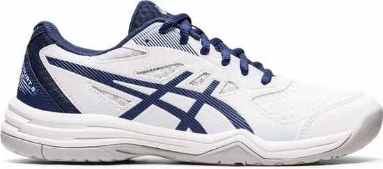 ASICS Upcourt 5 Dames - Sportschoenen - Volleybal - Indoor - Wit/blauw 1 ASICS Upcourt 5 Dames - Sportschoenen - Volleybal - Indoor - Wit/blauw