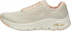 Skechers Arch Fit - Big Appeal Dames Sneakers - Natural/Coral - Maat 37 -dames-schoenen Verkoop 550x244 3