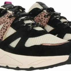 POSH By Poelman Sneaker - Vrouwen - Zwart/beige - Maat 37 -dames-schoenen Verkoop 550x249 4