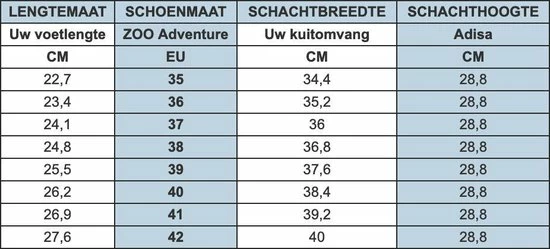 ZOO Adventure Adisa Outdoor Wandellaars - Jeans Blue - 100% Waterdicht & Leer - Maat 40 6 ZOO Adventure Adisa Outdoor Wandellaars - Jeans Blue - 100% Waterdicht & Leer - Maat 40 - Afbeelding 6