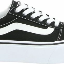 Vans Ward Platform Canvas Dames Sneakers - Black/White - Maat 42 -dames-schoenen Verkoop 550x255 3