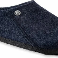 Birkenstock Zermatt Shearling Narrow Sloffen - Dark Blue - Maat 42