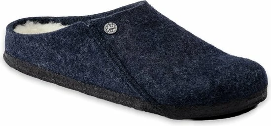 Birkenstock Zermatt Shearling Narrow Sloffen - Dark Blue - Maat 42 1 Birkenstock Zermatt Shearling Narrow Sloffen - Dark Blue - Maat 42