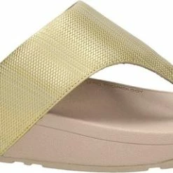Fitflop Slippers - Maat 39 - Vrouwen - Geel/beige -dames-schoenen Verkoop 550x257