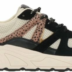 POSH By Poelman Sneaker - Vrouwen - Zwart/beige - Maat 37 -dames-schoenen Verkoop 550x259 1