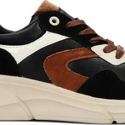 Mexx Dames Sneaker Jilou Black/Tan