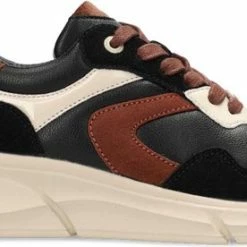 Mexx Dames Sneaker Jilou Black/Tan -dames-schoenen Verkoop 550x276 13