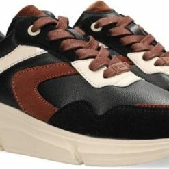 Mexx Dames Sneaker Jilou Black/Tan -dames-schoenen Verkoop 550x282 11
