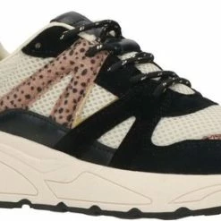 POSH By Poelman Sneaker - Vrouwen - Zwart/beige - Maat 37 -dames-schoenen Verkoop 550x282 2