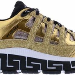 Versace Sneaker Vitello Laminato+Tessu Dames Maat 38½ Metallic