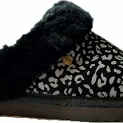 Warmbat Collie Dames Sloffen - Print Leopard Black - Maat 42 -dames-schoenen Verkoop 550x287 7