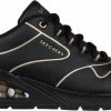 Skechers Uno 2 - Golden Trim Dames Sneakers - Zwart - Maat 40