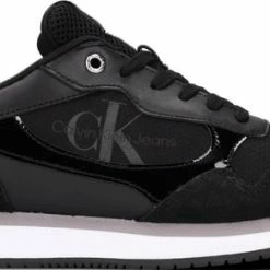 Calvin Klein Retro Runner 4 Lage Sneakers - Dames - Zwart - Maat 38