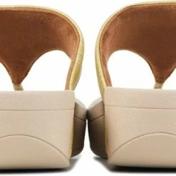 Fitflop Slippers - Maat 39 - Vrouwen - Geel/beige -dames-schoenen Verkoop 550x309 2