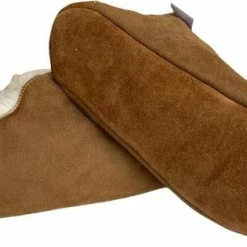 LuLu Wonen LuLu- Leren Sloffen / Pantoffels Gevoerd Met Schapenvacht. Maat 40 -dames-schoenen Verkoop 550x315 5