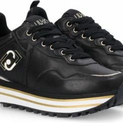 Liu Jo Maxi Wonder 01 Lage Sneakers - Leren Sneaker - Dames - Zwart - Maat 41 -dames-schoenen Verkoop 550x318