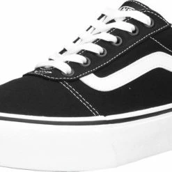 Vans Ward Platform Canvas Dames Sneakers - Black/White - Maat 42 -dames-schoenen Verkoop 550x323 3