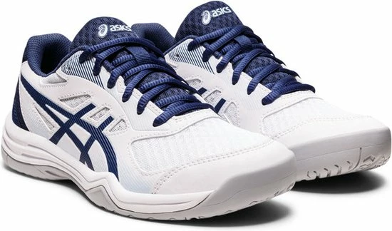 ASICS Upcourt 5 Dames - Sportschoenen - Volleybal - Indoor - Wit/blauw 3 ASICS Upcourt 5 Dames - Sportschoenen - Volleybal - Indoor - Wit/blauw - Afbeelding 3