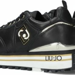Liu Jo Maxi Wonder 01 Lage Sneakers - Leren Sneaker - Dames - Zwart - Maat 41 -dames-schoenen Verkoop 550x324 4
