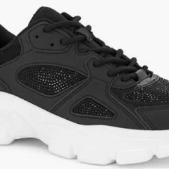 Oxmox Zwarte Chunky Sneaker Steentjes - Maat 41