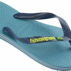 Havaianas Brasil Logo Unisex Slippers - Nautical Blue - Maat 47/48 -dames-schoenen Verkoop 550x331 6