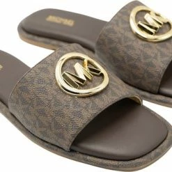 Michael Kors Hayworth Slide Dames Slippers - Bruin - Maat 41 -dames-schoenen Verkoop 550x337 9
