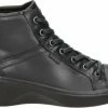 Ecco Soft 7 Wedge Dames Veterboot - Zwart - Maat 43