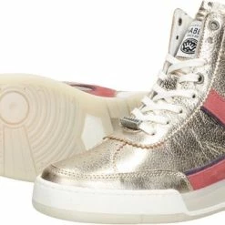 Shabbies Amsterdam Shabbies 102020094 Hoge Sneakers - Leren Sneaker - Dames - Goud - Maat 41 -dames-schoenen Verkoop 550x344 7