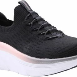 Skechers D'Lux Walker - Let It Glow Dames Sneakers - Black - Maat 38
