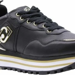 Liu Jo Maxi Wonder 01 Lage Sneakers - Leren Sneaker - Dames - Zwart - Maat 41 -dames-schoenen Verkoop 550x349 5