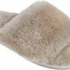 LuLu Wonen Fluffy Slipper Beige - Echte Schapenvacht - Met Flexibele Rubberen Zool - Maat 39