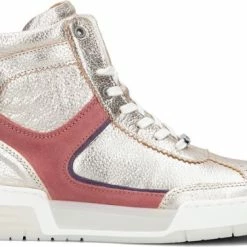 Shabbies Amsterdam Shabbies 102020094 Hoge Sneakers - Leren Sneaker - Dames - Goud - Maat 41