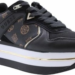 GUESS Harinna Dames Sneakers - Zwart/Bruin - Maat 40 -dames-schoenen Verkoop 550x366 45