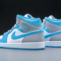 Nike Air Jordan 1 Mid SE, University Blue Grey, DX9276-100, EUR 43 -dames-schoenen Verkoop 550x366 6