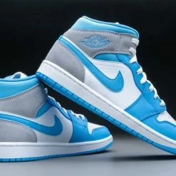 Nike Air Jordan 1 Mid SE, University Blue Grey, DX9276-100, EUR 43 -dames-schoenen Verkoop 550x366 9