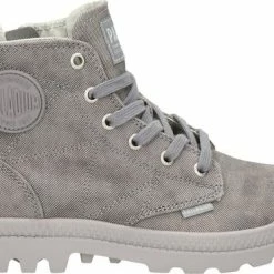 Palladium Pampa Zip Dames Veterboot - Grijs - Maat 40